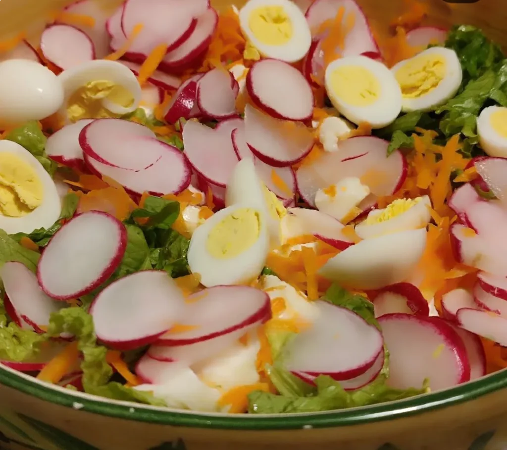 salade de radis oeufs de caille