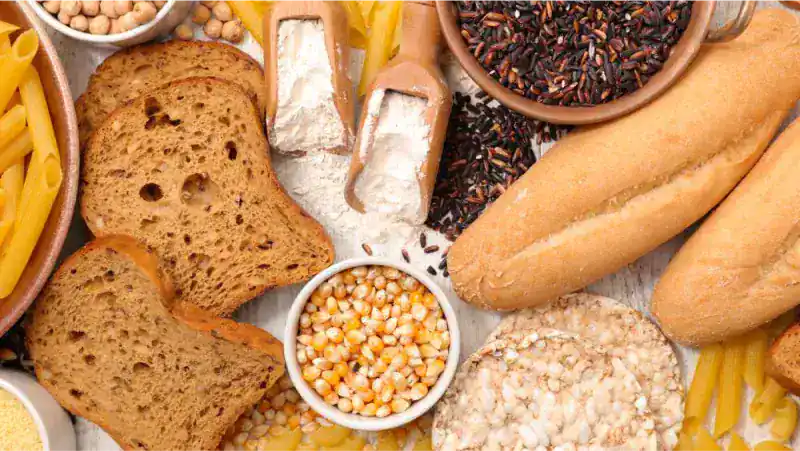 Assortiment de céréales et féculents pour la sensibilité au gluten